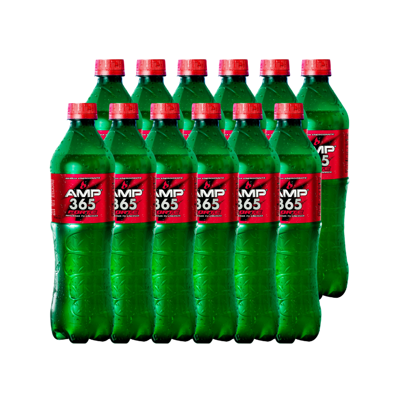 Bebida Energizante AMP 365 Forte Rojo 600ml 12Pack