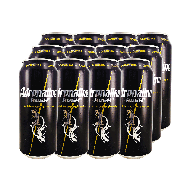 Bebida Energizante Adrenaline Lata 473ml 12Pack
