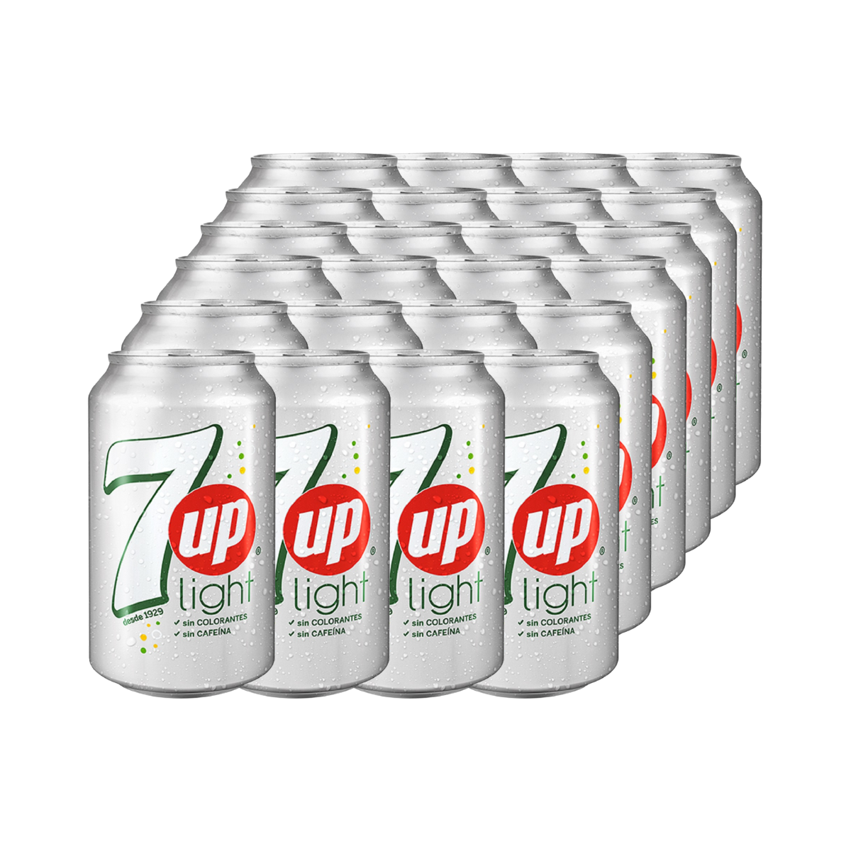 Gaseosa 7 Up Light Lata 355ml 24Pack