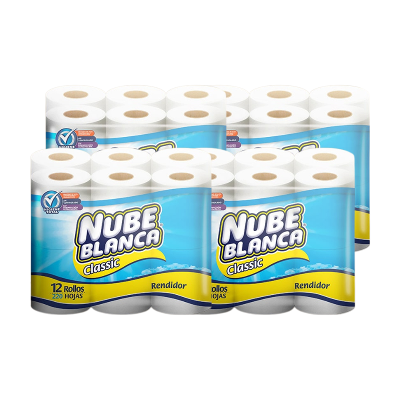 Papel Higiénico Nube Blanca 220h 48uds